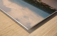 Aerial city view Wood print