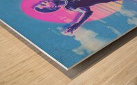 Retro Kylian Mbappe Poster Wood print
