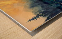 Lake at Sunrise  Wood print