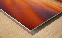 hawaiian sunset oil painting style Wood print