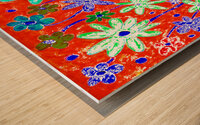 Abstract Colourful Floral Display Wood print