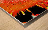 Abstract Vibrant Sunflower  Wood print