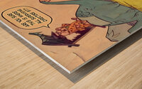 1963 Fred Flintstone Supervising at Work Wood print