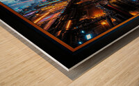 Midnight Cougar Futuristic Cyberpunk Sports Coupe Mesmerizing AI Concept Art by Xzendor7 Wood print