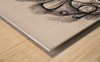 bee pencil sketch 240805 Wood print