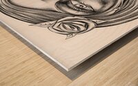 female face pencil 2408204 Wood print