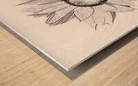 sunflower drawing 2408206 Wood print