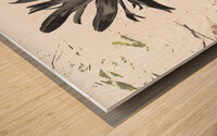 Abstract Dark Daisy Star Light Wood print