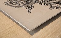 yoda sketch enh rot 2408251 Wood print