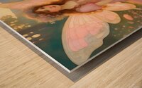 Cute Pink Fairy in a Meadow of Flowers Painting Wood print