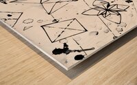 ArtX 16 fox-abstract line-drawing Wood print