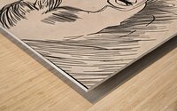 woman sketch drawing Wood print