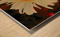 Abstract Orange Daisy with Abstract Background Wood print