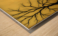 Golden Tree Limb Reflections At Dusk 4638 Wood print