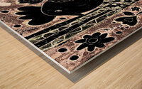 Abstract Floral Birds Wood print
