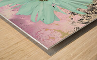 Abstract Pastel Daisy Flower Wood print