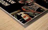 1987 hakeem olajuwon houston rockets Wood print