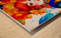 Colorful Whimsical Abstract Cute Vintage Style Fantasy Girl Painting  Wood print