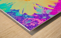 Abstract Pastel Daisy Wood print