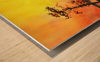bright yellow sky Wood print