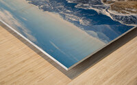 Scenic mountain range in the Dolomites in the European Alps Wood print