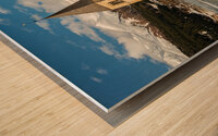 Flooded church tower in Lake Reschen Reschensee in South Tyrol Italy Wood print