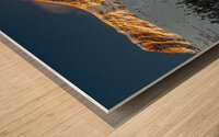 Panorama Shot of the Ortler Mountain in the European Alps at Sunrise Wood print