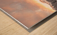 Beautiful sunrise over snowy mountain peaks in Sulden the European Alps Wood print