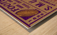1959 TCU Football Ticket Stub Remix Art Wood print