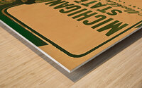1941 Michigan State Football Ticket Remix Wood print