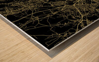 Hamburg Germany City Map Print Wood print