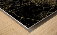Jacksonville United States City Map Print Wood print