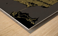San Francisco California City Map Print Wood print