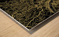 Pittsburgh Pennsylvania City Map Print Wood print