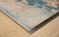 Between day and evening. Calm in the port Wood print