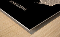 Wisconsin black Wood print