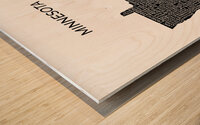 Minnesota white Wood print