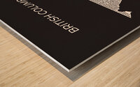 British Columbia black Wood print