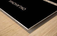 Oklahoma black Wood print