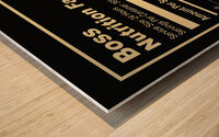 BOSS NUTRITION Wood print