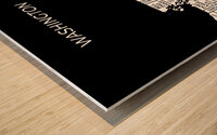 Washington black Wood print
