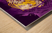 1950 LSU Tiger Art Remix Wood print