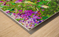 Vibrant Cottage Garden Flowers Wood print