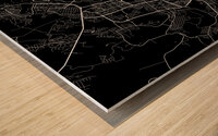 Yerevan Armenia City Map Print Wood print