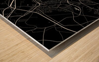 Utica New York City Map Print Wood print