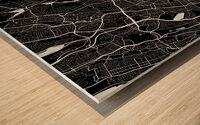 New Rochelle New York City Map Print Wood print