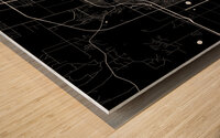 Amarillo Texas City Map Print Wood print