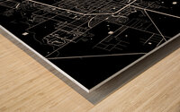 Midland Texas City Map Print Wood print
