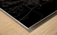 Vacaville California City Map Print Wood print