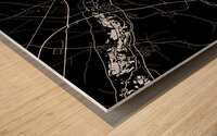Amiens France City Map Print Wood print
